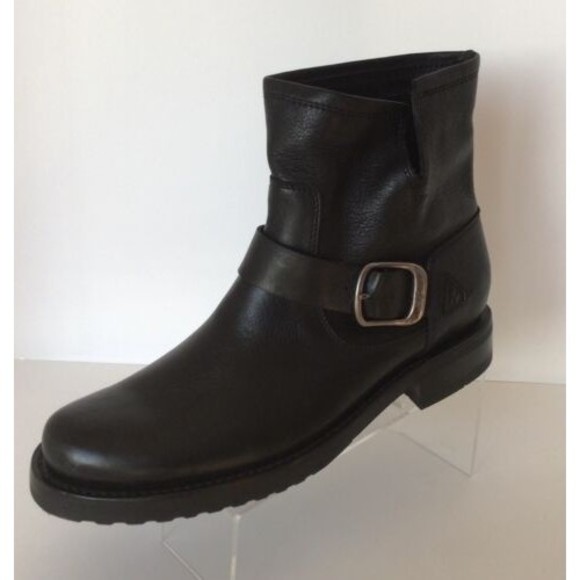 NEW FRYE Veronica Black Soft Full Grain Ankle Strap Bootie (Size 7.5 B)